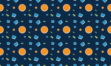 Farklı aksesuarlara sahip renkli arkaplan