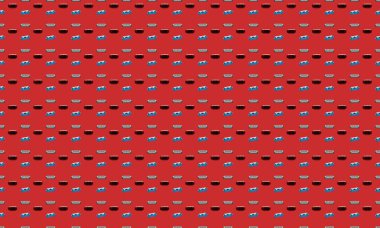 Farklı aksesuarlara sahip renkli arkaplan