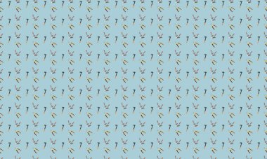 Farklı aksesuarlara sahip renkli arkaplan