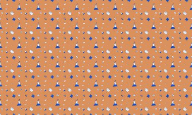 Farklı aksesuarlara sahip renkli arkaplan