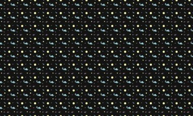 Farklı aksesuarlara sahip renkli arkaplan