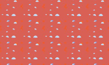 Farklı aksesuarlara sahip renkli arkaplan