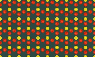 Farklı aksesuarlara sahip renkli arkaplan