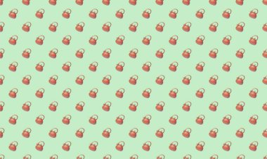 Farklı aksesuarlara sahip renkli arkaplan