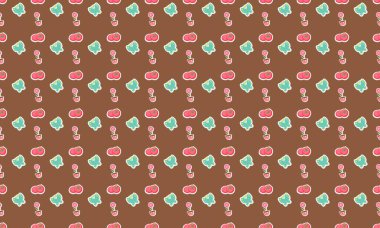 Farklı aksesuarlara sahip renkli arkaplan