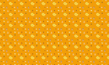 Farklı aksesuarlara sahip renkli arkaplan