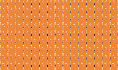 Farklı aksesuarlara sahip renkli arkaplan