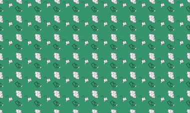 Farklı aksesuarlara sahip renkli arkaplan