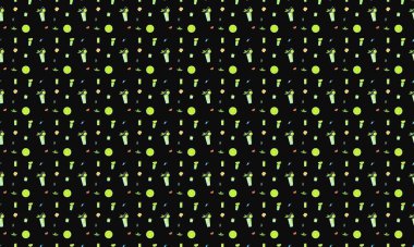 Farklı aksesuarlara sahip renkli arkaplan