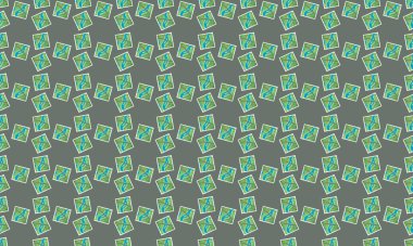 Farklı aksesuarlara sahip renkli arkaplan