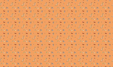 Farklı aksesuarlara sahip renkli arkaplan