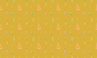 Farklı aksesuarlara sahip renkli arkaplan