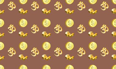 Farklı aksesuarlara sahip renkli arkaplan