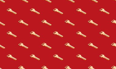 Farklı aksesuarlara sahip renkli arkaplan