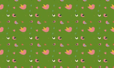 Farklı aksesuarlara sahip renkli arkaplan