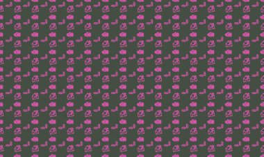 Farklı aksesuarlara sahip renkli arkaplan