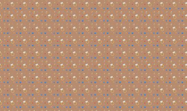 Farklı aksesuarlara sahip renkli arkaplan