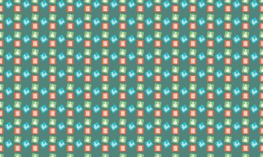 Farklı aksesuarlara sahip renkli arkaplan