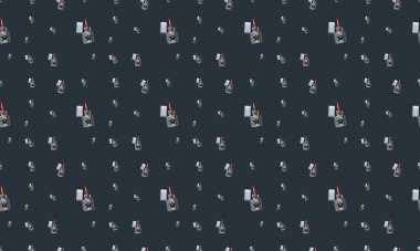 Farklı aksesuarlara sahip renkli arkaplan