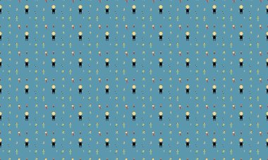 Farklı aksesuarlara sahip renkli arkaplan