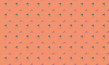 Farklı aksesuarlara sahip renkli arkaplan