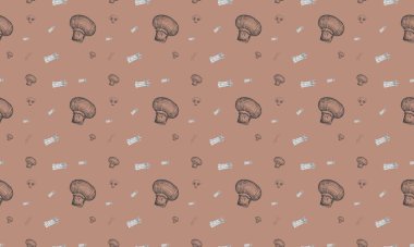 Farklı aksesuarlara sahip renkli arkaplan