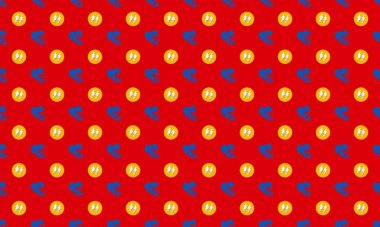 Farklı aksesuarlara sahip renkli arkaplan