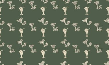 Farklı aksesuarlara sahip renkli arkaplan