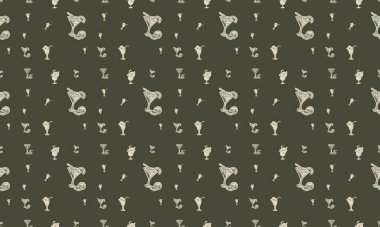 Farklı aksesuarlara sahip renkli arkaplan