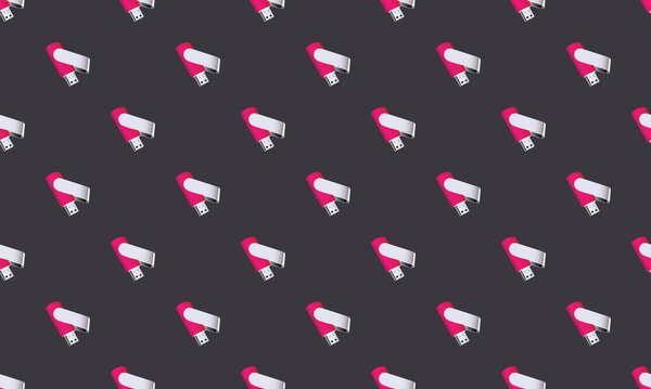 Colored background with different accessories