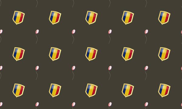 Цветной фон с различными аксессуарами