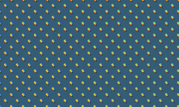 Farklı aksesuarlara sahip renkli arkaplan