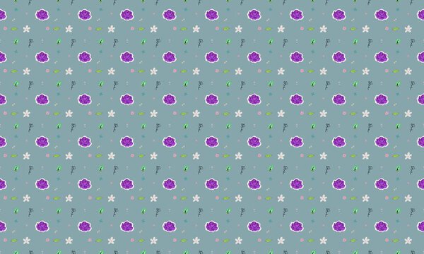 Colored background with different accessories