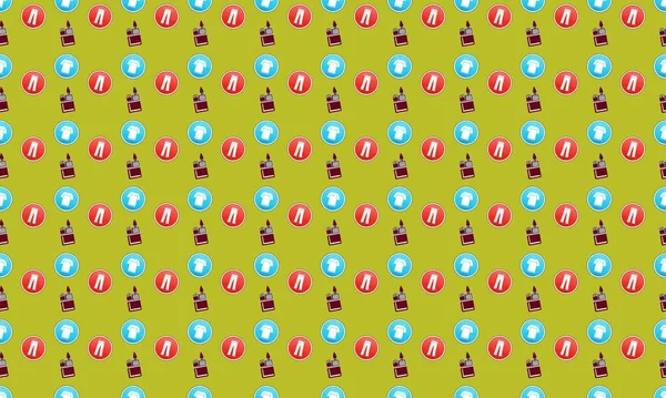 Farklı aksesuarlara sahip renkli arkaplan