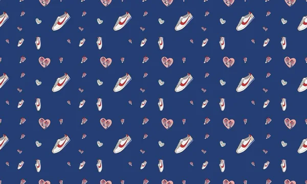 Farklı aksesuarlara sahip renkli arkaplan