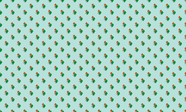 Colored background with different accessories