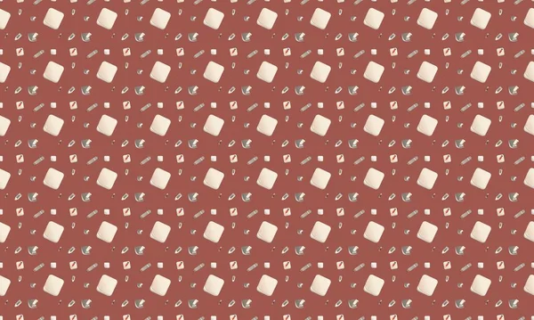 Farklı aksesuarlara sahip renkli arkaplan