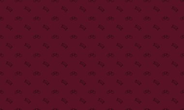 Farklı aksesuarlara sahip renkli arkaplan