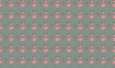 Farklı aksesuarlara sahip renkli arkaplan