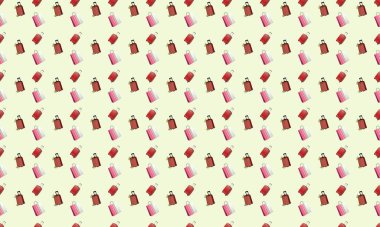 Farklı aksesuarlara sahip renkli arkaplan