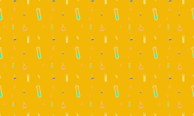 Farklı aksesuarlara sahip renkli arkaplan