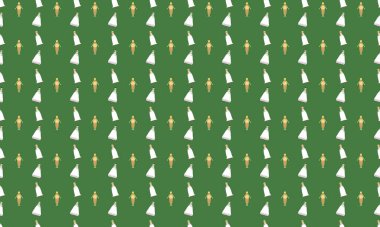 Farklı aksesuarlara sahip renkli arkaplan