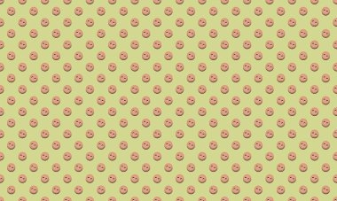 Farklı aksesuarlara sahip renkli arkaplan