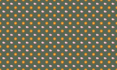 Farklı aksesuarlara sahip renkli arkaplan