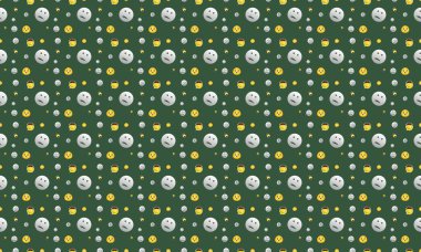 Farklı aksesuarlara sahip renkli arkaplan