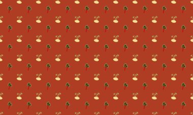 Farklı aksesuarlara sahip renkli arkaplan