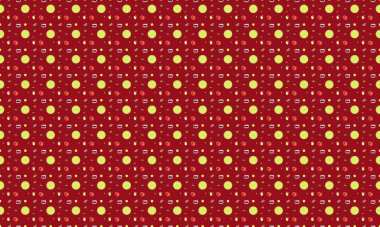 Farklı aksesuarlara sahip renkli arkaplan