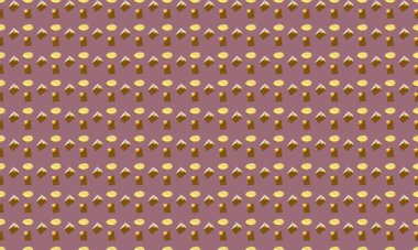 Farklı aksesuarlara sahip renkli arkaplan