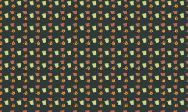 Farklı aksesuarlara sahip renkli arkaplan