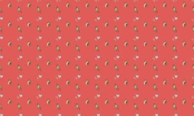 Farklı aksesuarlara sahip renkli arkaplan